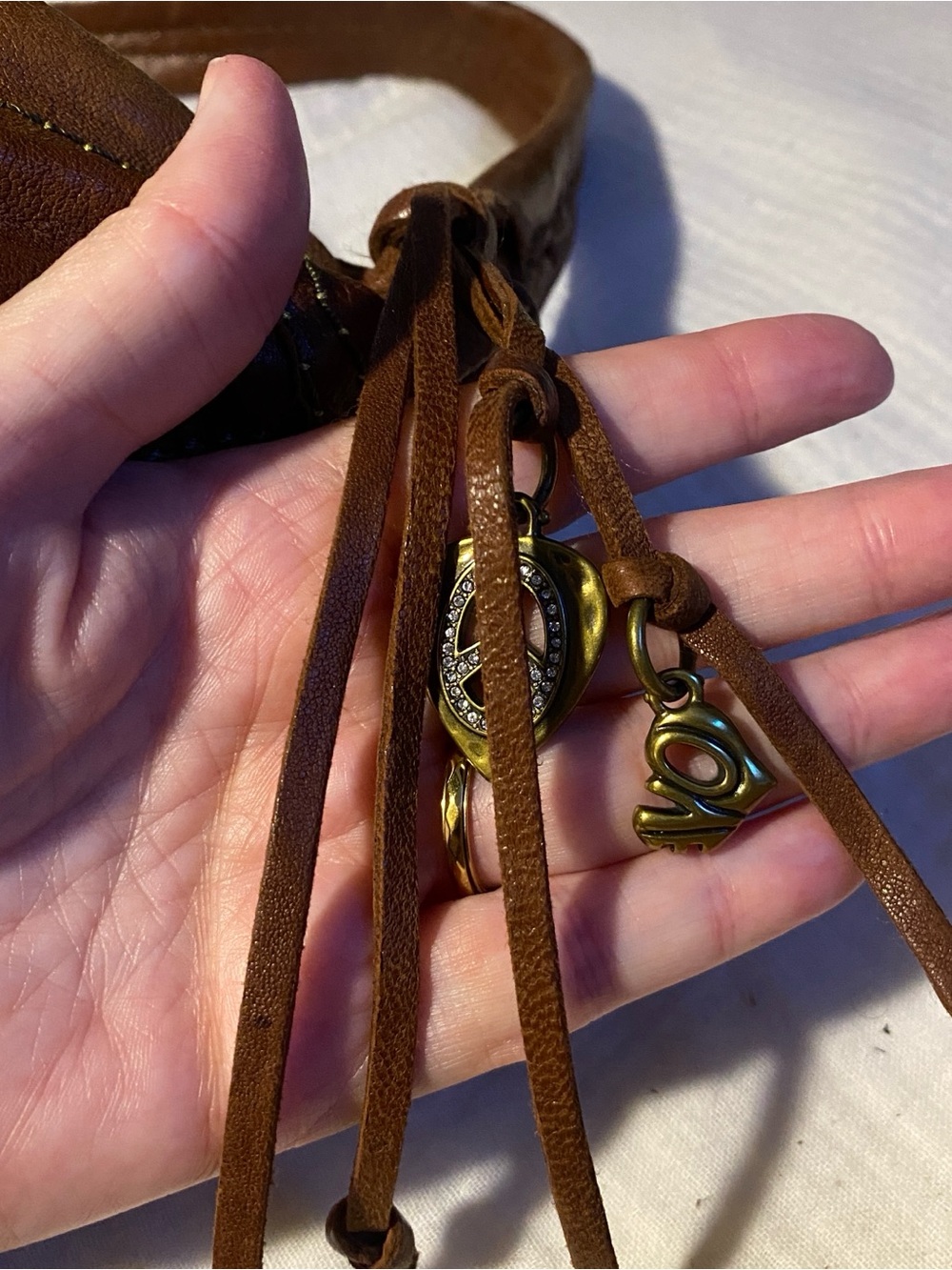 LUCKY BRAND vintage brown hobo lamb leather bag purse bohemian - Picture 4 of 13